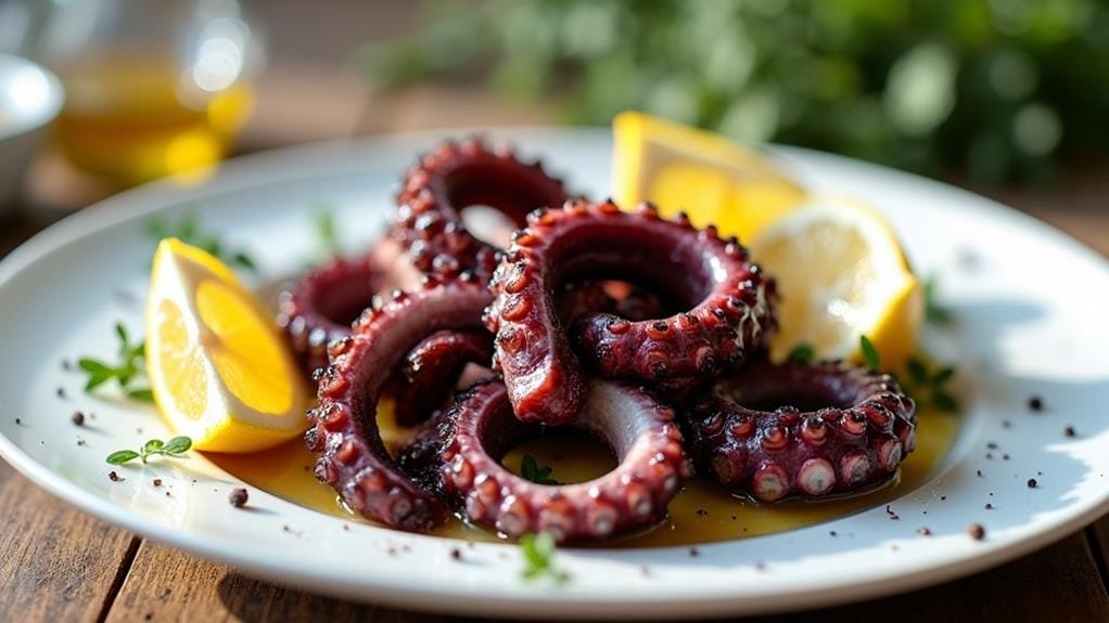 garnish with lemon wedges