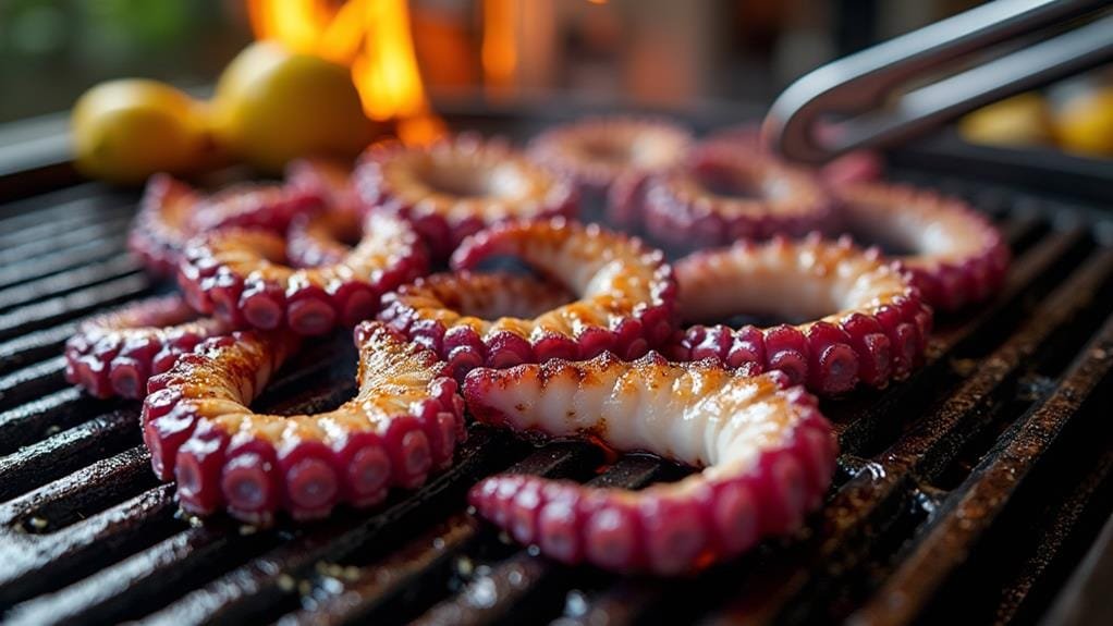 grill octopus until charred