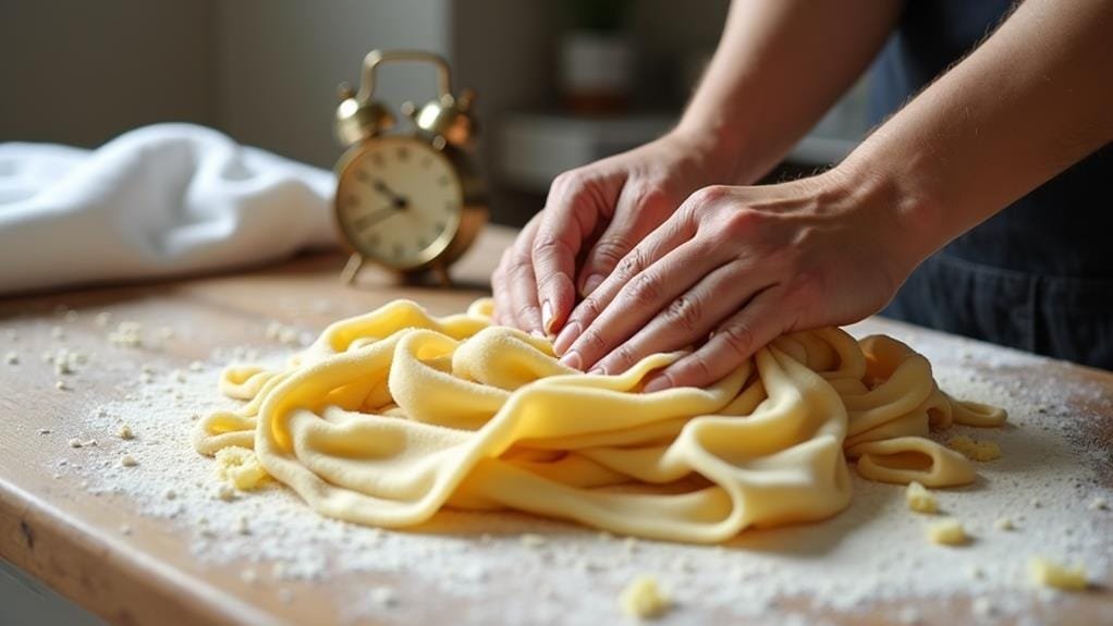 knead dough then rest