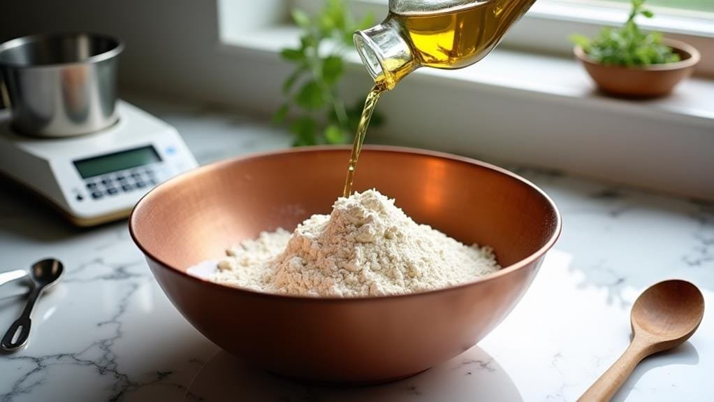 mix flour with truffle oil