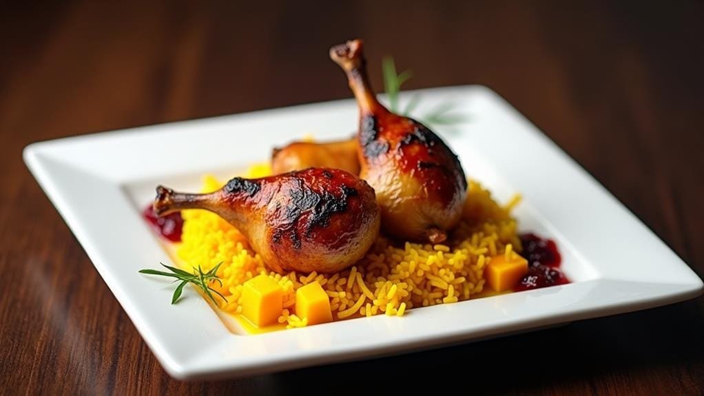 plate and garnish dish