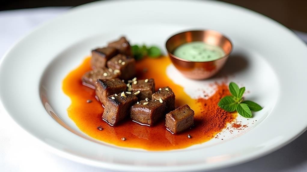 plate and garnish dish