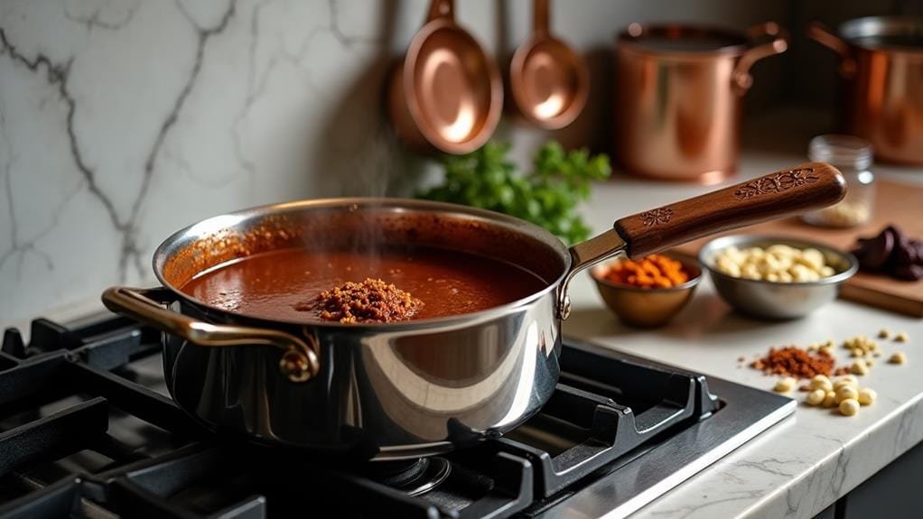 prepare mole negro sauce