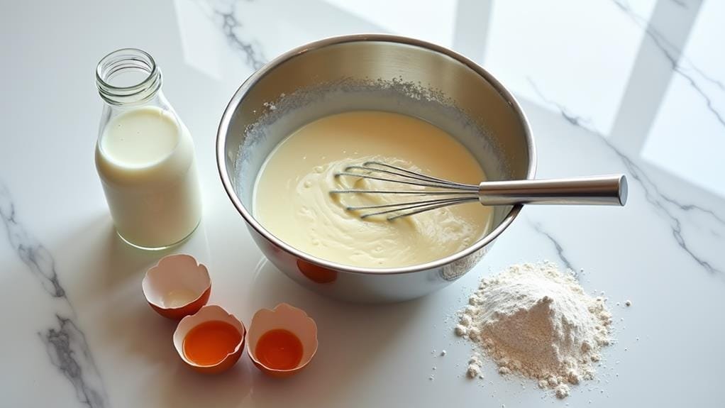 prepare yorkshire pudding batter
