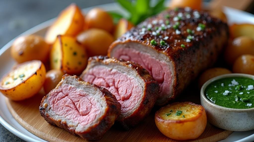 roast lamb with potatoes