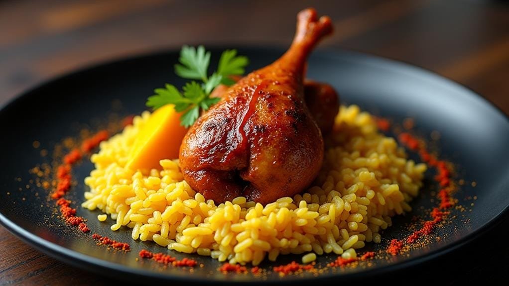 Tandoori Quail With Saffron Rice and Mango
