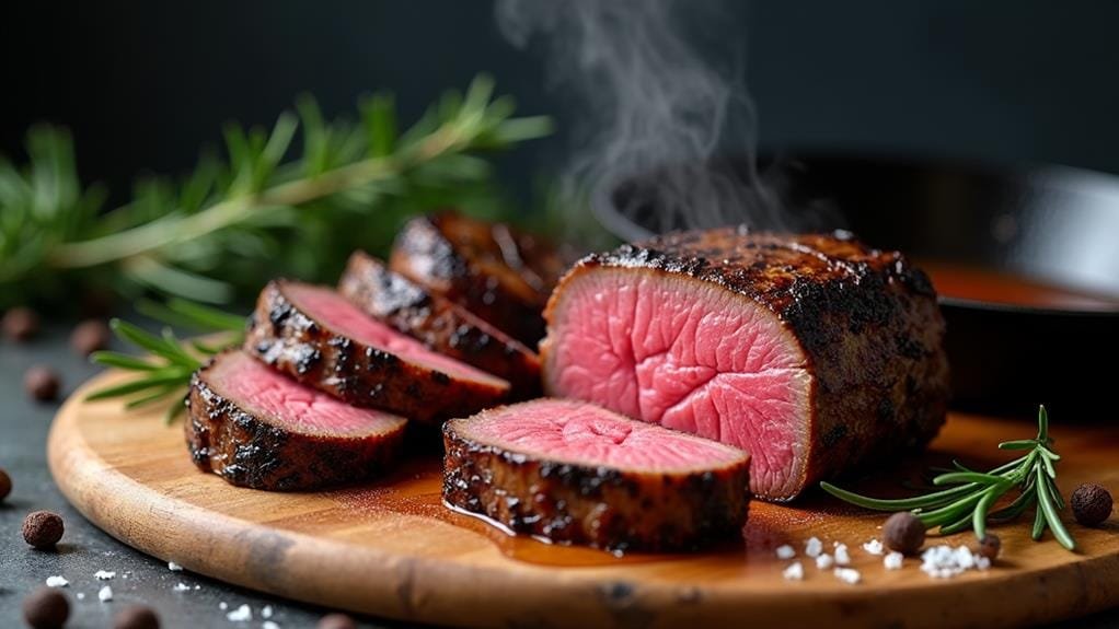 sear beef tenderloin preparation