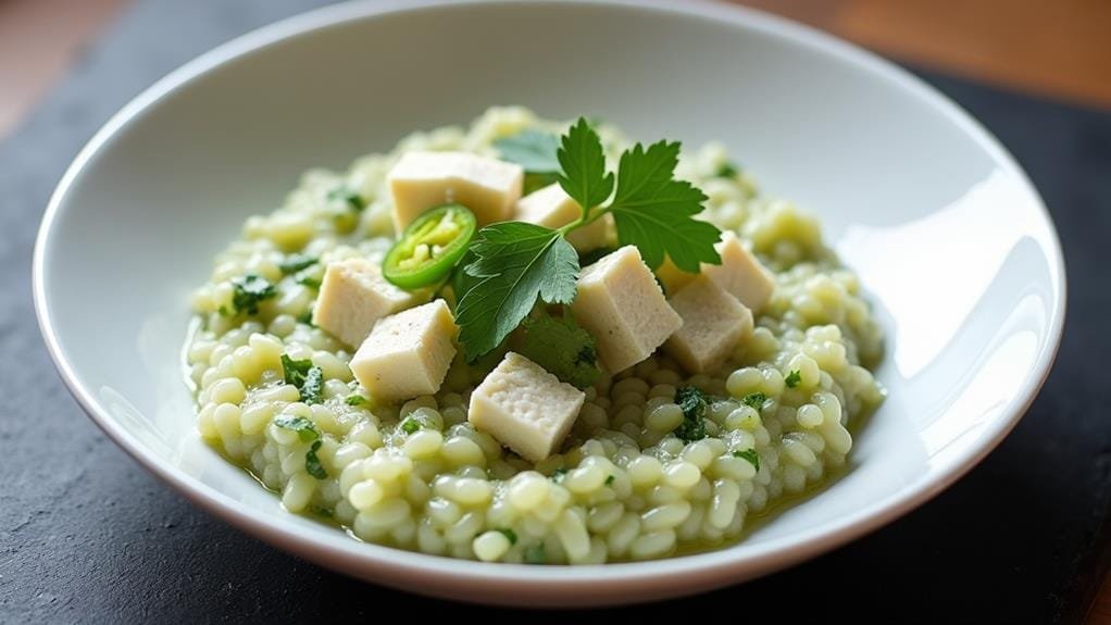 Jalapeño Risotto With Queso Fresco and Cilantro