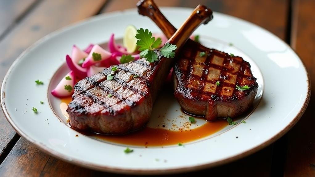 Chipotle-Glazed Lamb With Cactus Pear Salad