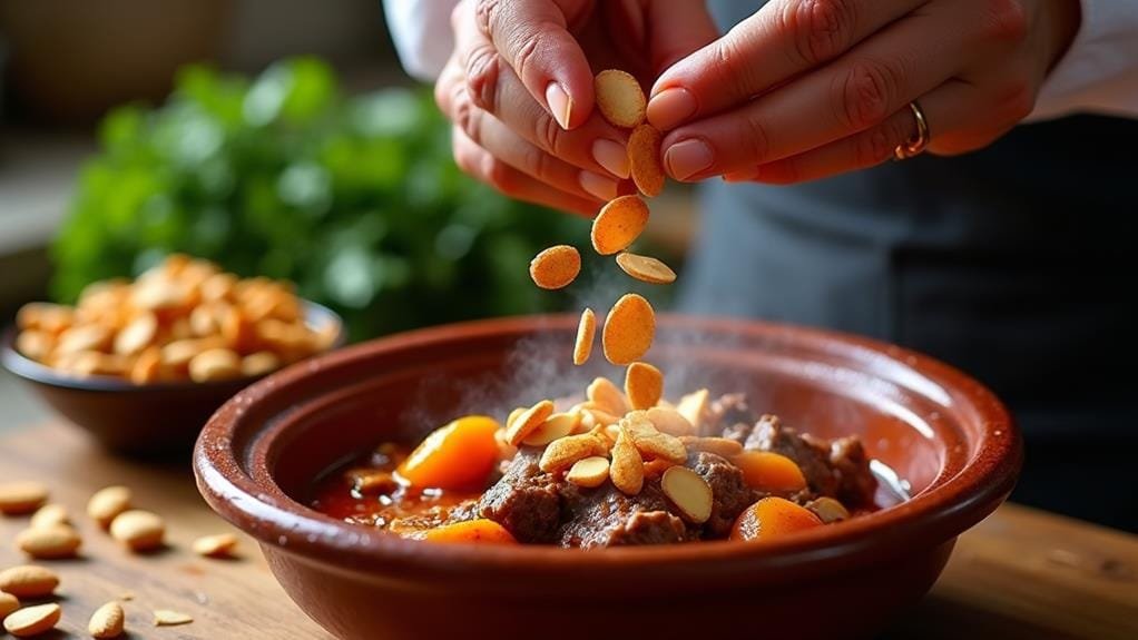 Lamb Tagine With Apricots and Almonds 5 toast and add almonds
