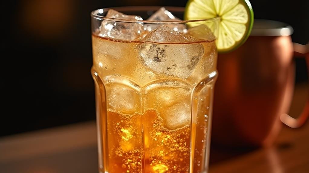 add ginger beer slowly