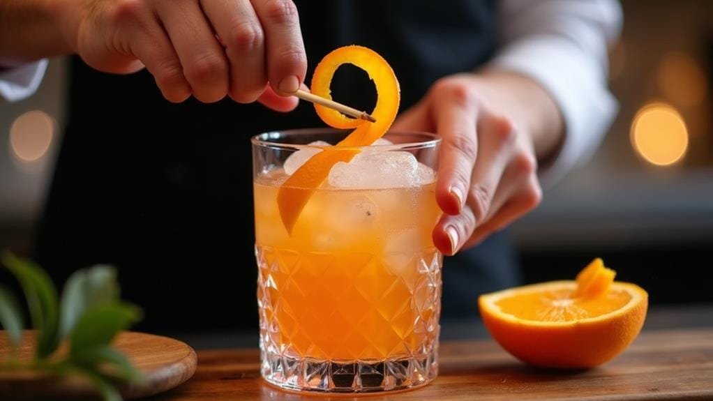 add orange garnish now