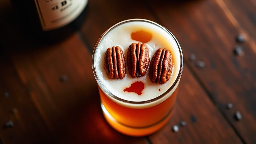 Maple Pecan Bourbon With Cream Float 5 add pecan garnish now