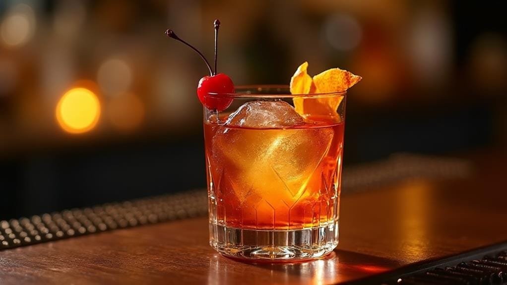 carefully add cocktail cherry