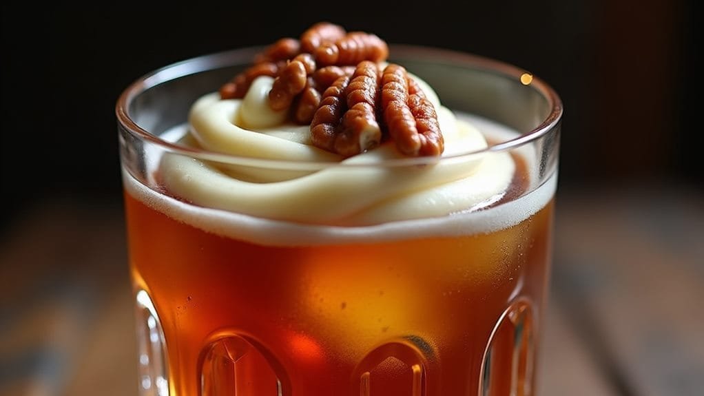Maple Pecan Bourbon With Cream Float 7 carefully pour cream float