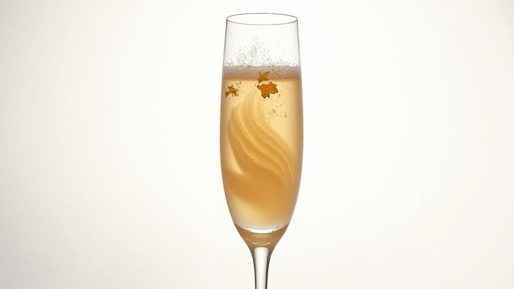 Vanilla Snow Globe Champagne With Gold Leaf