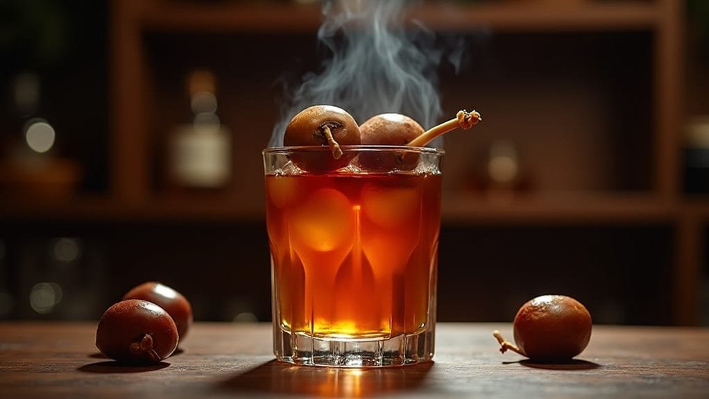 Roasted Chestnut Liqueur With Caramel Rim