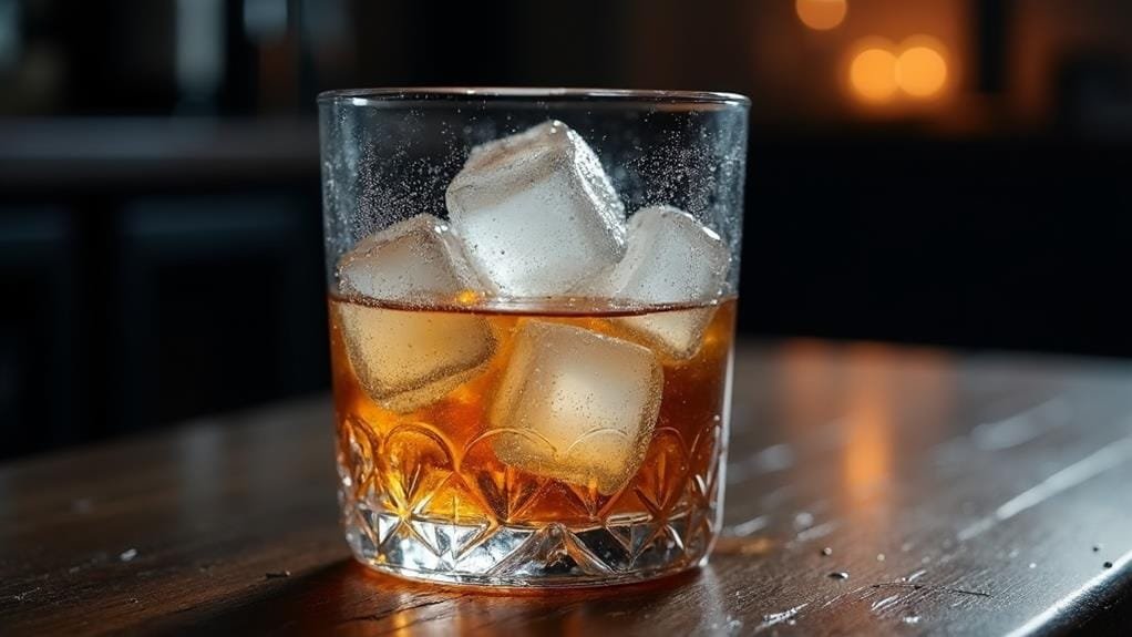 chill glass with ice