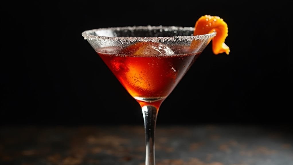 North Pole Negroni With Orange Twist 4 chill glasses in freezer