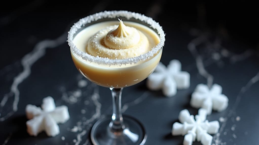 Winter Wonderland White Chocolate Martini 4 chill your martini glass