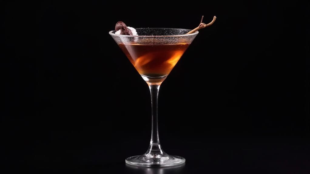 Winter Wonderland White Chocolate Martini 5 chocolate rimmed glass preparation