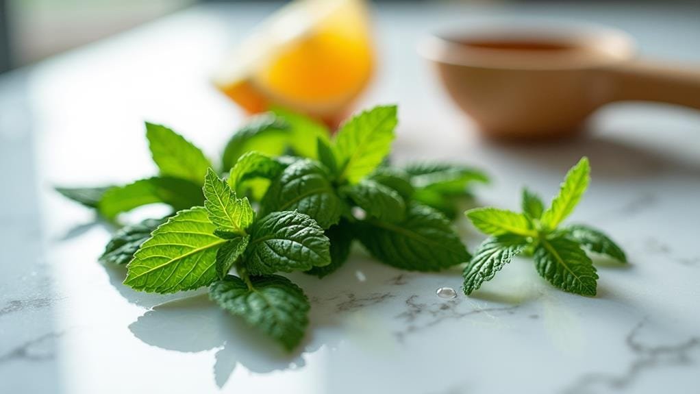 choose fresh mint leaves