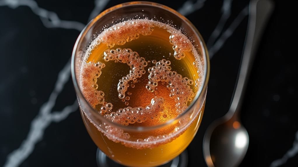 combine glitter with syrup
