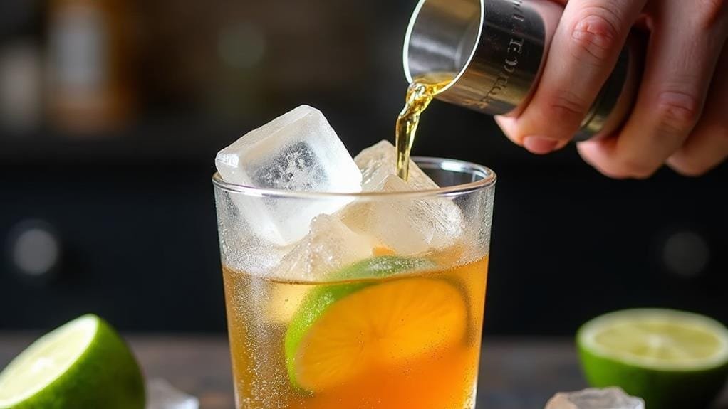 combine lime and rum