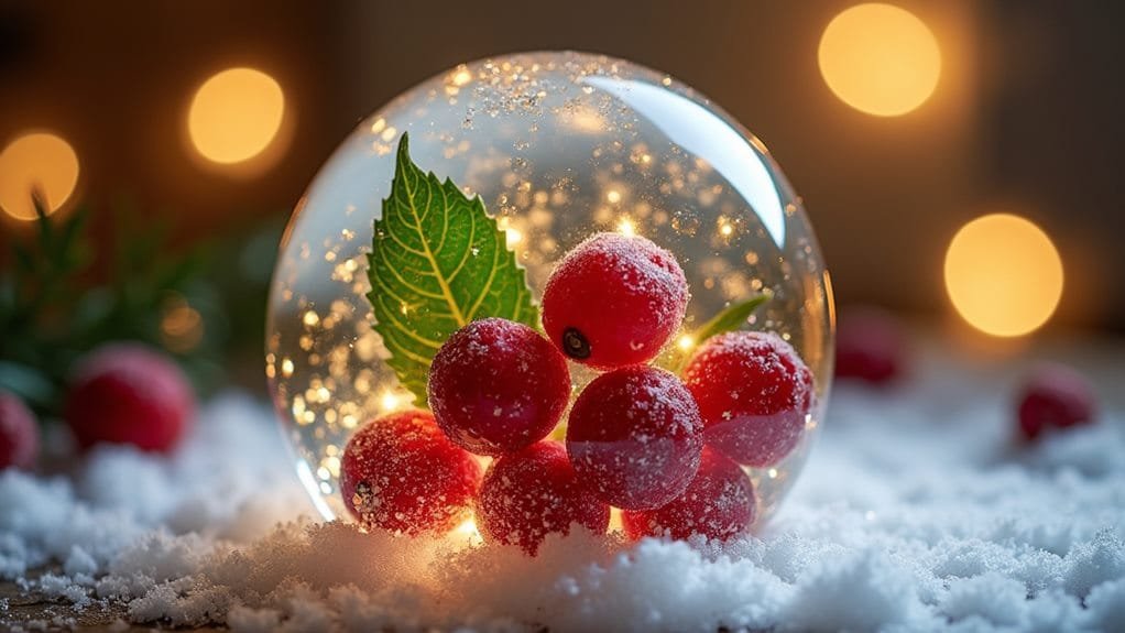 Cranberry Snow Globe Prosecco With Mint