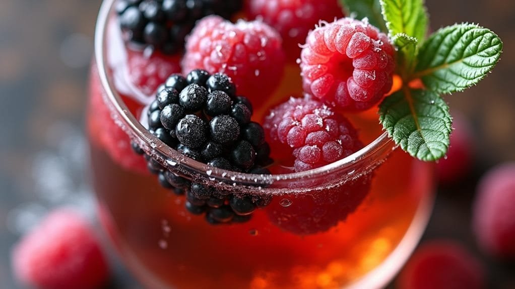 Merry Berry Bramble With Sugared Fruit 3 detailed culinary instructions provided