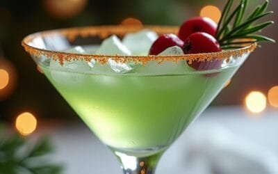 Mistletoe Kiss Martini With Gold Dust