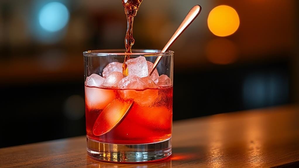 fill mixing glass completely