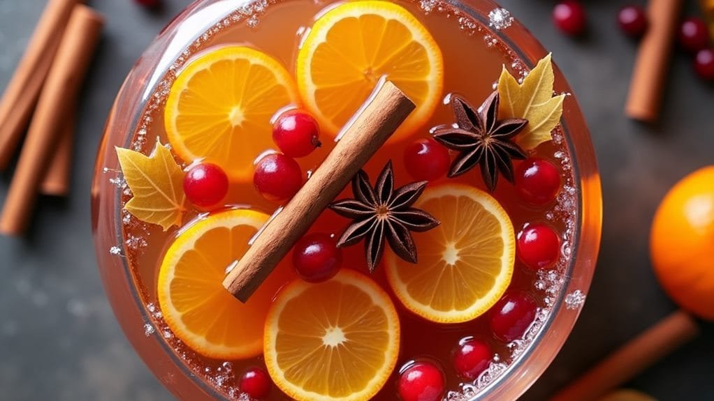 Turkey Day Punch With Autumn Spices 8 garnish before serving food