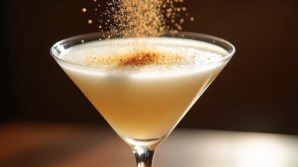 garnish with grated nutmeg