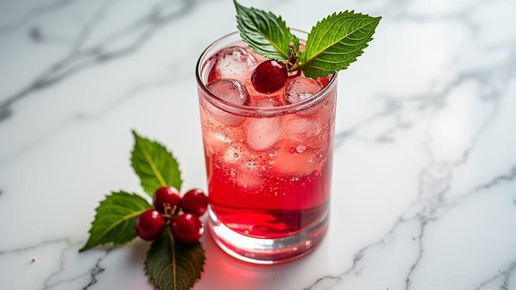 garnish with mint sprig