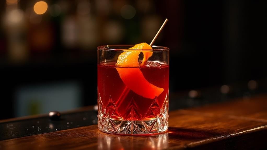 garnish with orange peel