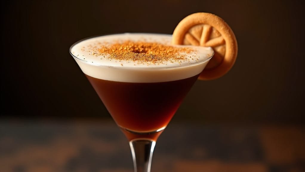 Gingerbread Espresso Martini With Gold Dust