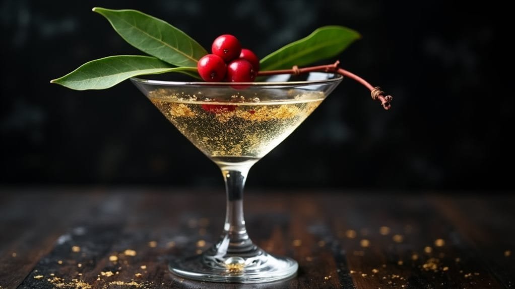 Mistletoe Kiss Martini With Gold Dust 1 historical events and narratives