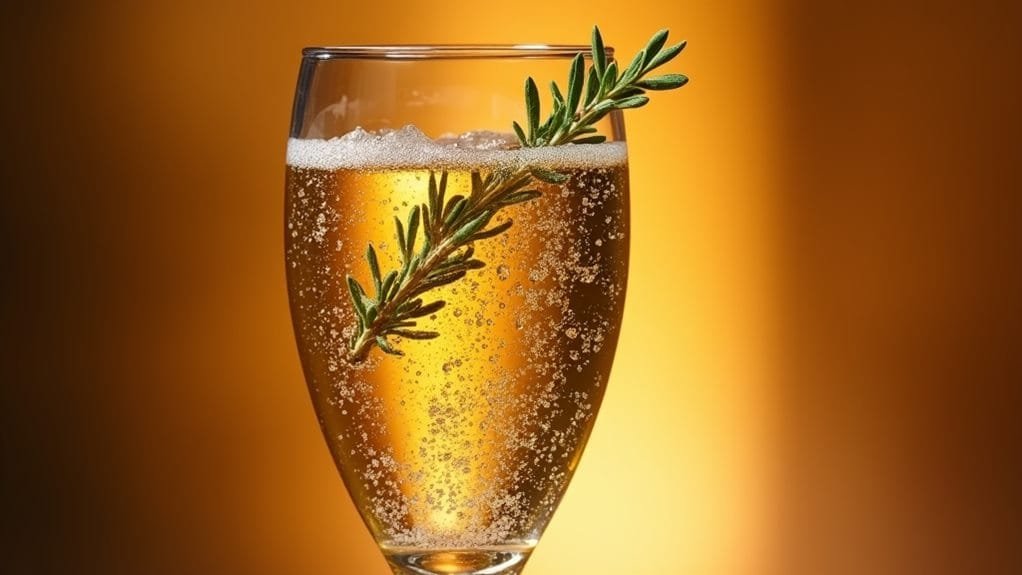 Golden Pear Prosecco With Honey and Thyme