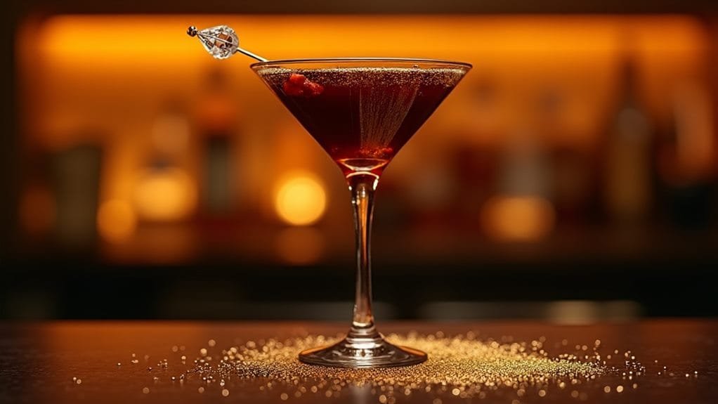 Velvet Chocolate Orange Martini With Gold