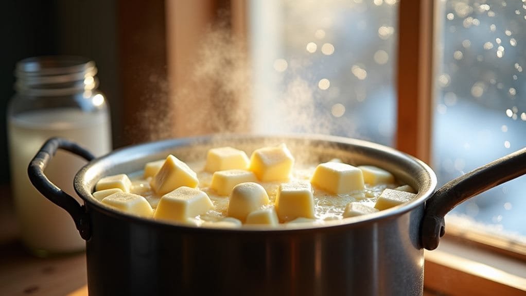 melt white chocolate gradually