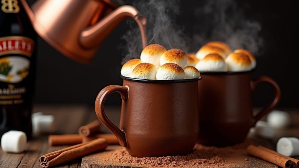 pour into serving mugs