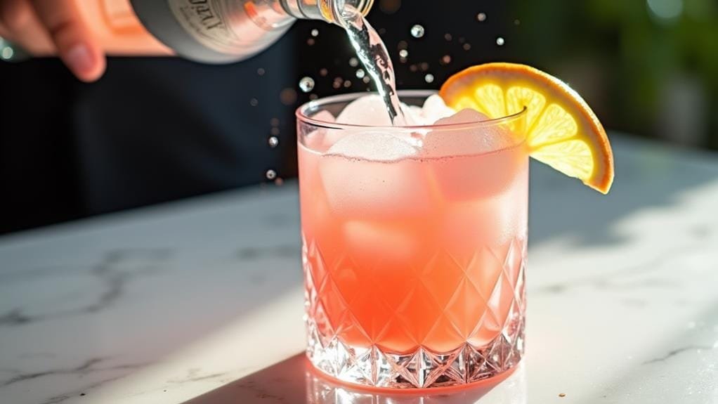 pour tequila and juice