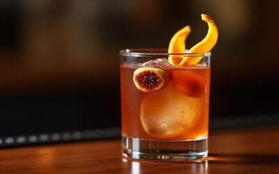 Festive Fig Manhattan With Orange Peel