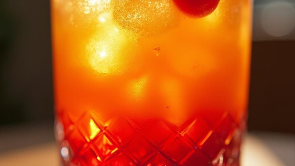 slowly add grenadine syrup