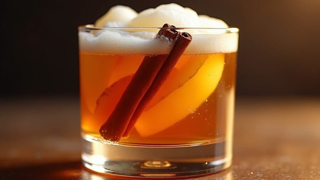 Cinnamon Apple Bourbon With Maple Foam