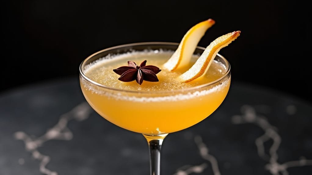 Spiced Pear Bellini With Star Anise