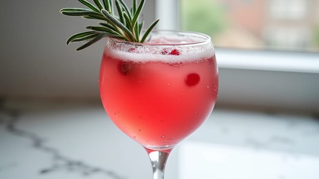 Frosted Pomegranate Fizz With Rosemary 3 step by step cooking guide