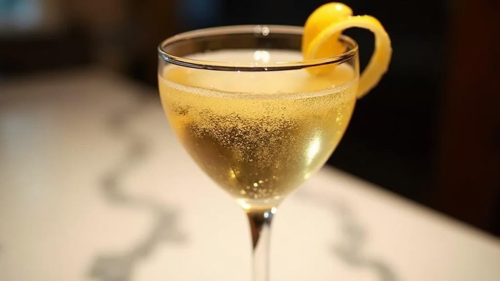 strain into champagne flute