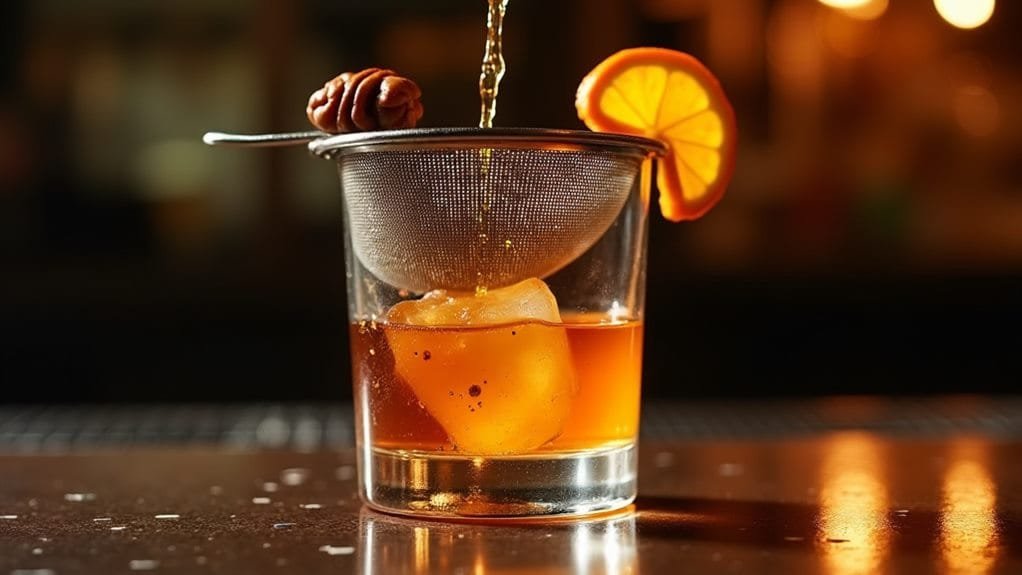 strain mixture into glass